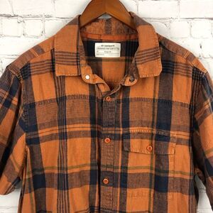 REI Orange Plaid Button Up Men's Sz XLT